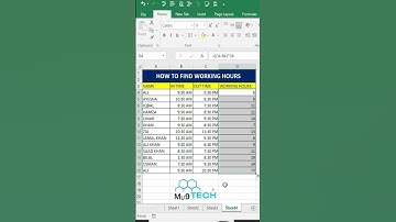 How to find working hours in Excel #excelformula #excel #spreadsheetmagic