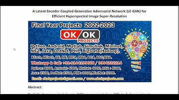 A Latent Encoder Coupled Generative Adversarial Network  LE GAN  for Efficient Hyperspectral Image