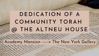 Altneu Torah Dedication Livestream