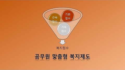 공무원 맞춤형 복지제도(적용 대상과 복지점수 배정)