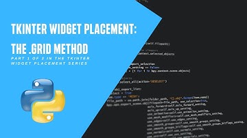 Tkinter Widget Placement | The .grid() geometry manager