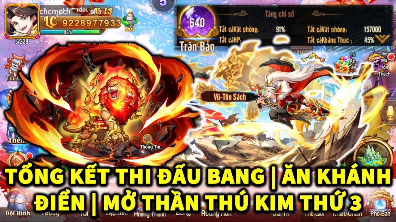 OMG3Q S415 TỔNG KẾT THI ĐẤU BANG | NẠP 700K ĂN SỰ KIỆN KHÁNH ĐIỂN | MỞ THẦN THÚ KIM THỨ 3!