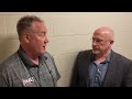 Derek Schooley and Ed Trefzger react to the first period of Quinnipiac-Michigan