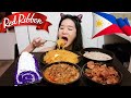 Filipino Food & Cake Mukbang! Ube Roll, Bopis, Pancit Palabok, Pork Adobo & Ginataang Langka - Asmr