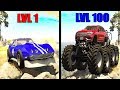 Level 1 Rookie  vs. Level 100 Boss #1 - Beamng drive
