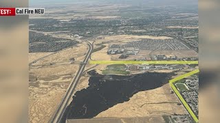Firefighters battled a 145 acre fire in Lincoln