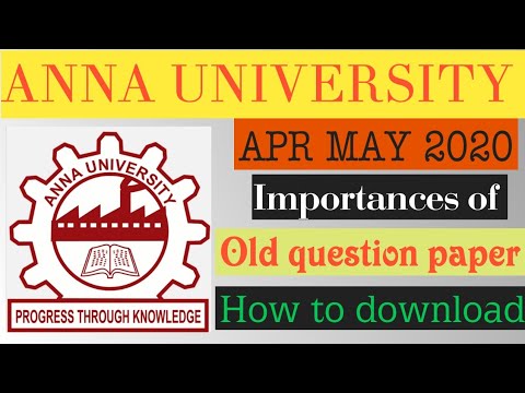 ANNA UNIVERSITY ( HOW TO DOWNLOAD PREVIOUS YEAR QUESTION PAPER) - YouTube