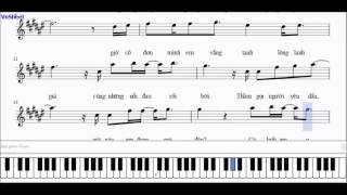 Video thumbnail of "Sheet Music Anh Đang Nơi Đâu - Miu Lê"