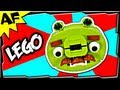 Custom lego angry birds moustache bad piggie moc  animated review with building instructions