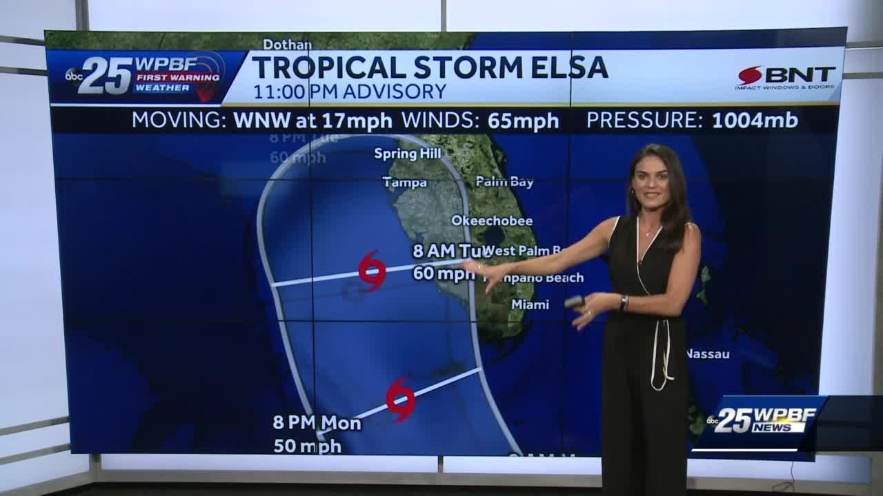 11 p.m. advisory: Tropical Storm Elsa - YouTube