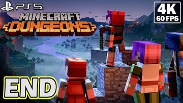 MINECRAFT DUNGEONS PS5 [4K 60fps] Walkthrough Gameplay | Ending Full Game (No Commentary)