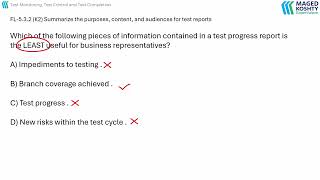ISTQB Foundation: 5 3 2 Summarize the purposes^J content^J and audiences for test reports