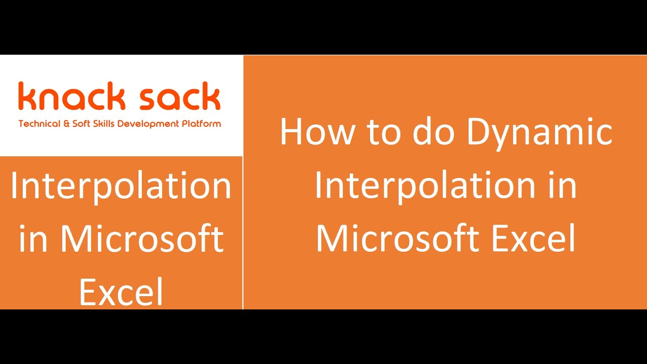 Interpolation (Dynamic) Tutorial in Microsoft Excel - YouTube