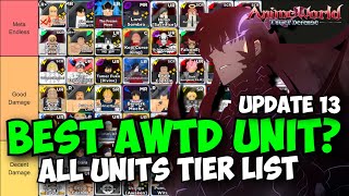 [UPD 13] New Best Units in Anime World Tower Defense Tier List! (New Years Part 1)