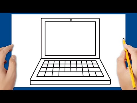 Comment dessiner un ordinateur portable | How to draw a laptop step by step