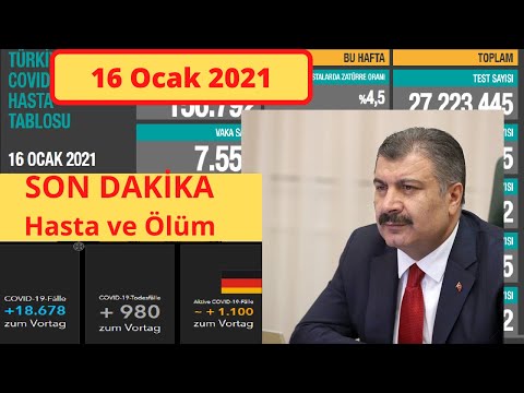 Bugünkü vaka sayısı 16 Ocak Vaka | Günlük vaka sayısı | Korona virüs vaka sayıları Tablosu