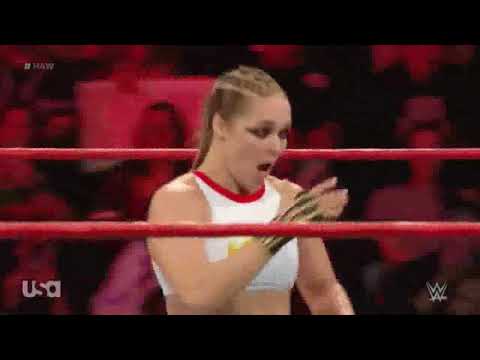 มวยปล้ำพากย์ไทย Ronda Rousey, Natalya vs Nia Jax, Tamina :RAW, Jan1, 2019