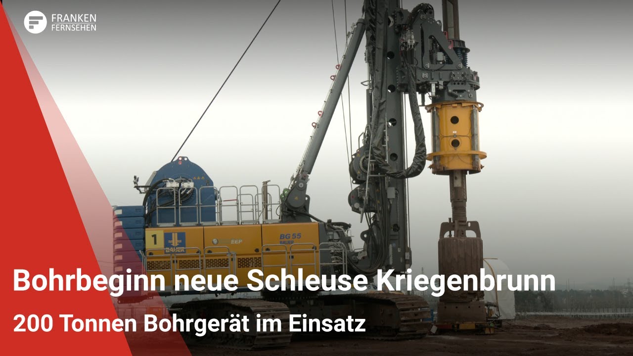 Schleuse Kriegenbrunn: Start der Bohrungen