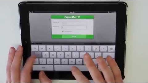 PaperCut MF - End User View -  iPad & iPhone iOS Printing