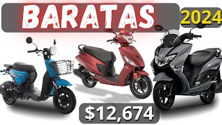 12 SCOOTER o MOTONETAS más BARATAS en MEXICO 2024