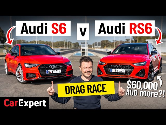 Audi RS6 v S6 Dragparison: Is the RS6 worth $60,000 extra? Drag race &  sound tests! 