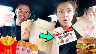 Ordering The Same As The Person In Front !! We Tried TIMBITS !!