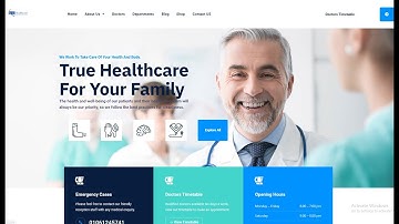 How to create your Healthcare website Using WordPress, Elementor  | healthcare website