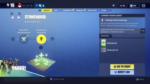 Fortnite_Stonewood main quest " build off 2: Reinforcement "