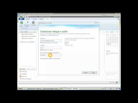 Podešavanja programa Windows Live Mail