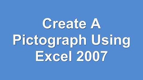 Video on using excel to create a pictograph