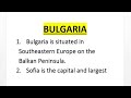 Write ten line essay on bulgaria in english  ahb education