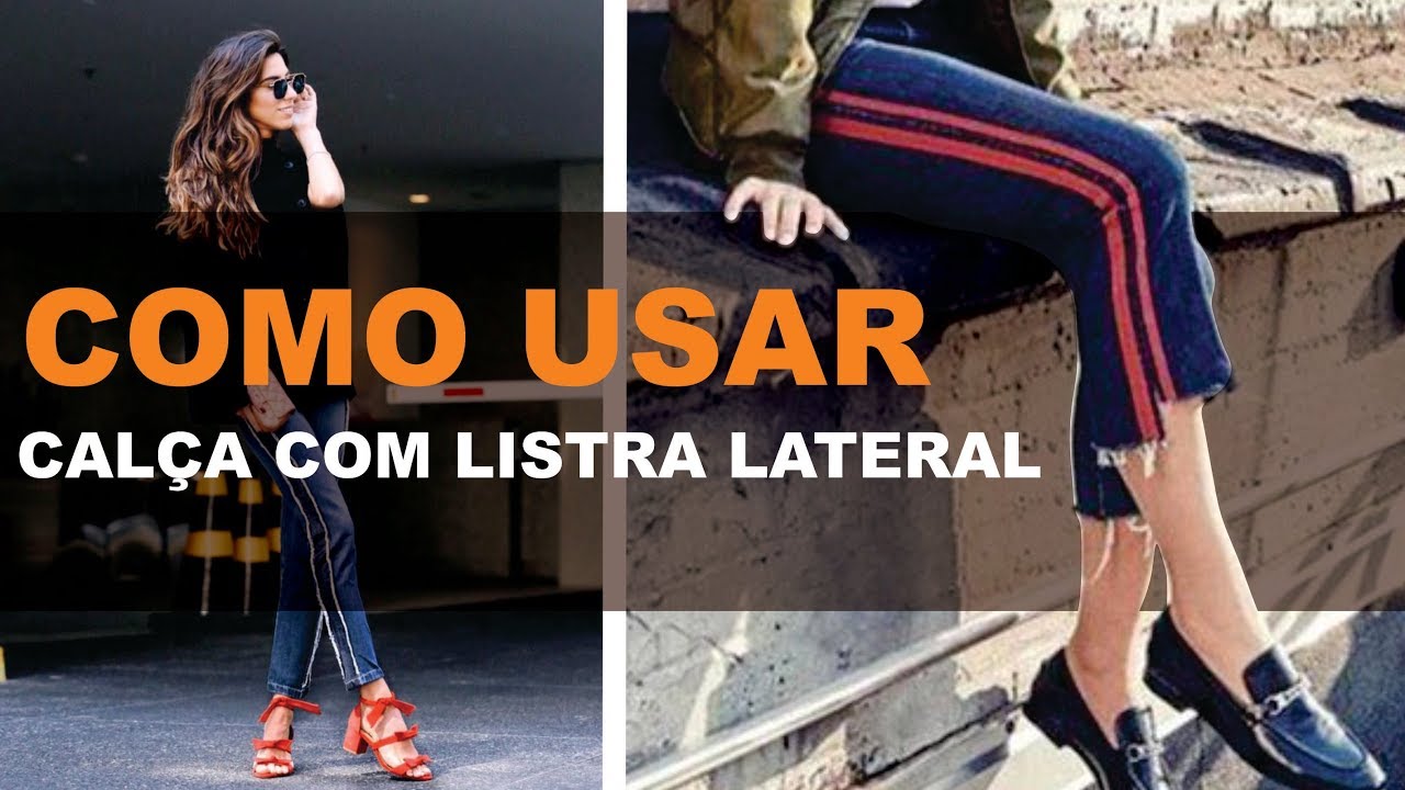 calça com listra lateral