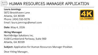 How To Write Human Resources Manager Job Application Letter | Sample & Explanation Writing Tutorials
