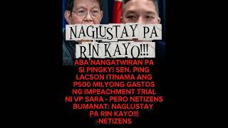 YEHEY!WOW😱PING LACSON PALUSOT SA PAG-ATRAS SA IMPEACHMENT😱WOW!#funny#comedy#jokes#foryou#shorts