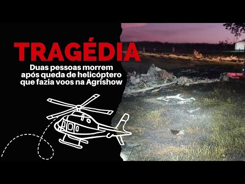 Duas pessoas morrem após queda de helicóptero que fazia voos na Agrishow