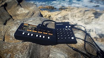 PO-32 Tonic + Monotron Delay - recorded at Nun cove, Newquay