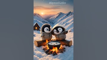 Cozy Penguin Moments in the Snow #penguin #cute #cuteanimals #trending #ai #adorable #fluffy #cozy