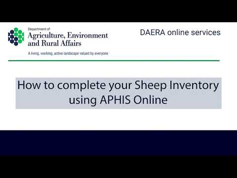 How to complete your Sheep Inventory using APHIS Online