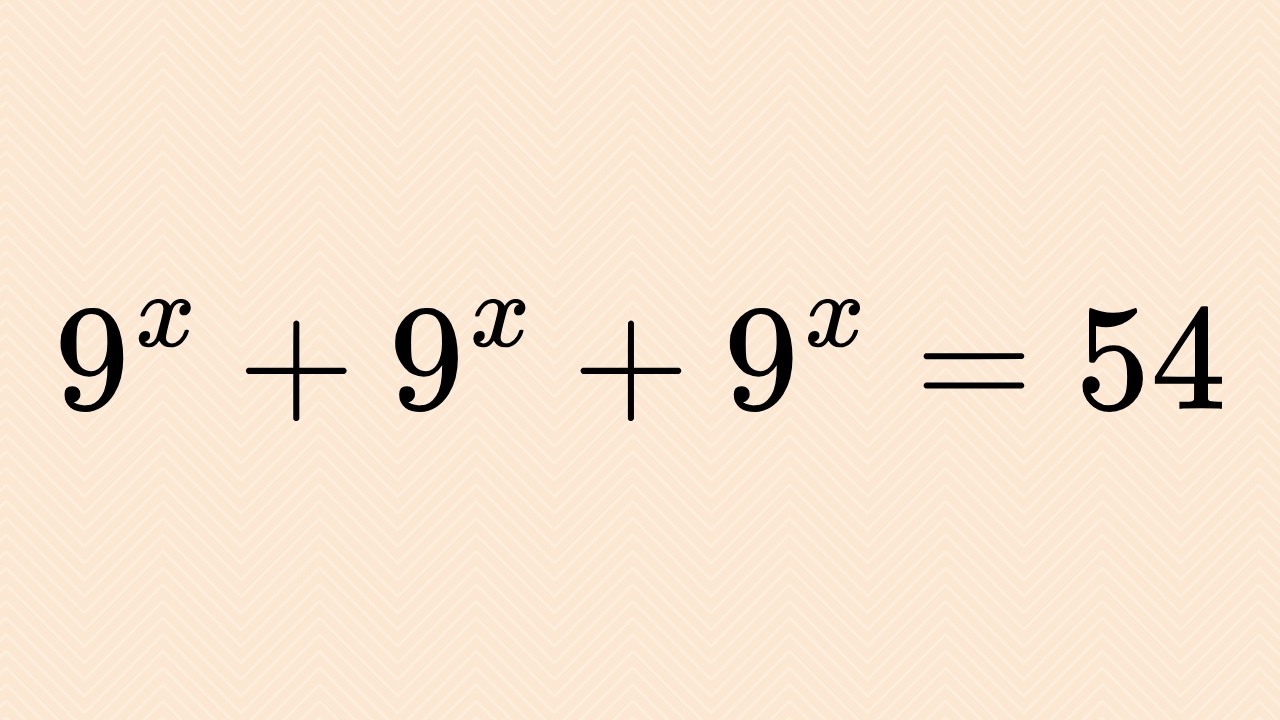 A Nice Exponential Algebra Math Problem - YouTube