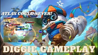 Support with slight damage ! - Diggie Gameplay (Mobile Legends)