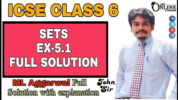 ICSE CLASS 6 EX-5.1(FULL) SETS || ML AGGARWAL SOLUTION || JBR ONLINE CLASSES