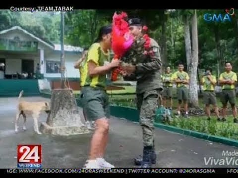 24 Oras Sundalo nag propose ng kasal sa kapwa sundalo sa gitna ng morning exercise