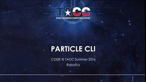 Particle CLI and Photon Redboard Setup