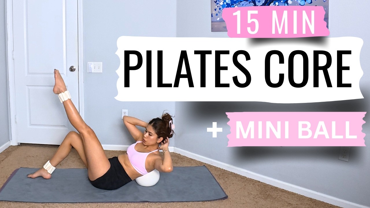 15 Minutes Pilates Mini Ball Abs | Mini Stability Ball Core Workout | Medium Level