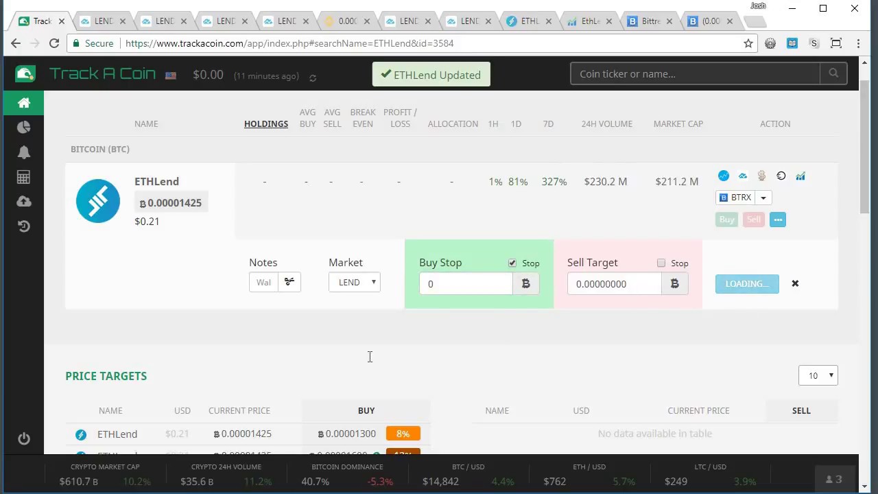 Crypto Trading Journal How to log buy and sell orders on TrackACoin