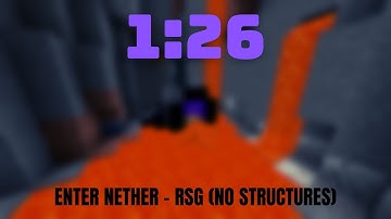 Entering the Nether Without Structures in 1:26.. On a Random Seed