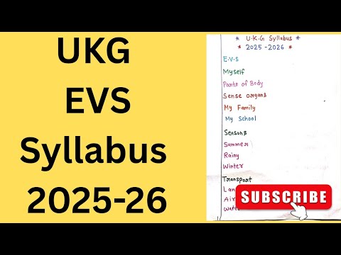 Ukg syllabus 2025-26/