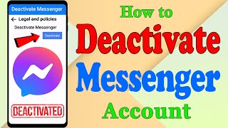 How To Temporarily Deactivate Messenger Account 2021 || New Trick || iPhone & Android || Updated