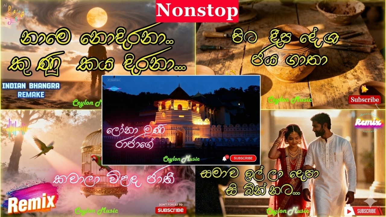 පැරණි සිංහල ගීත එක පෙළට - Sinhala Medley Bhangra Nonstop 5 #bhangraremix