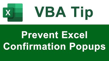 Prevent Excel Alerts Using VBA / Macros